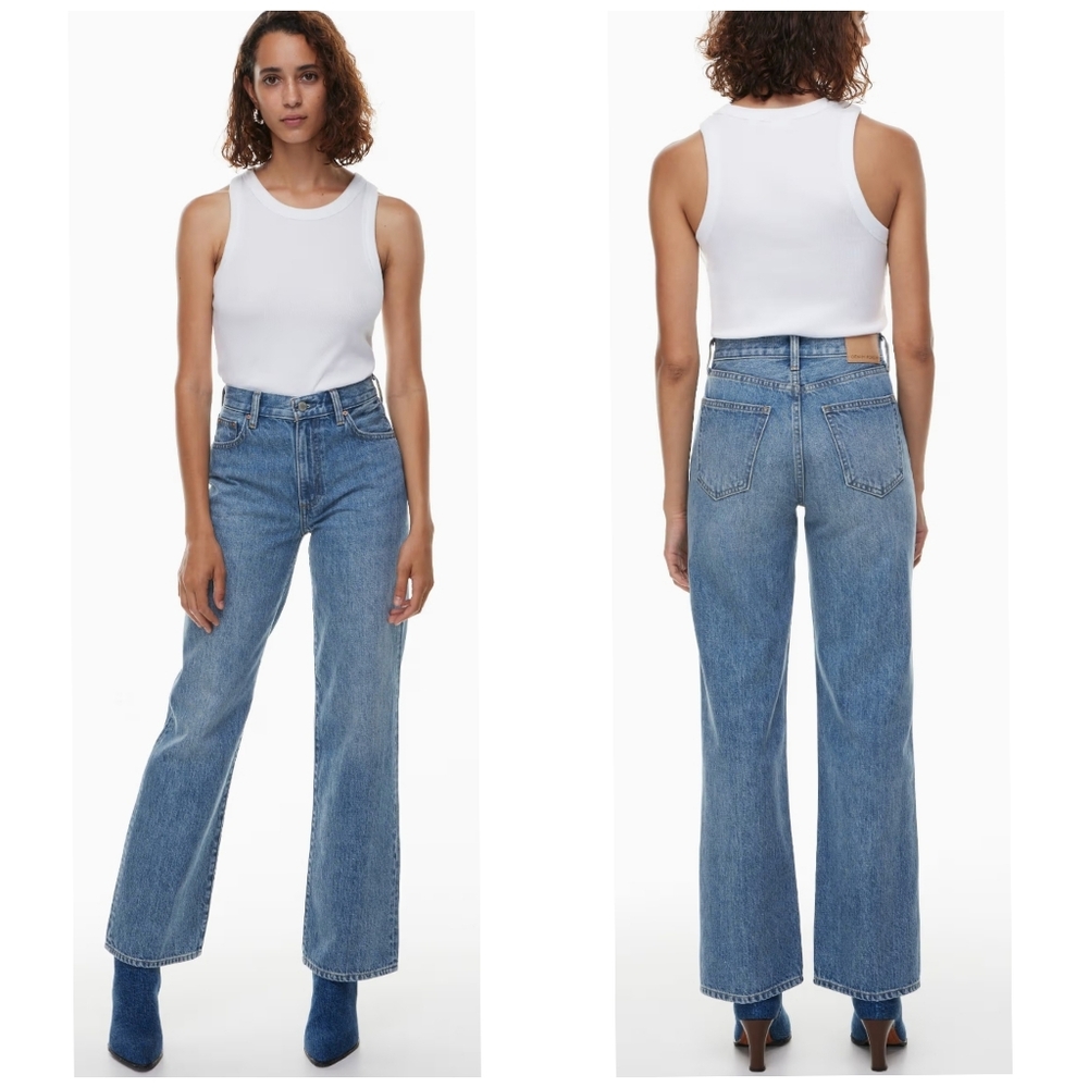 ​Aritzia Denim Forum The Farrah Hi-Rise Wide Leg Jeans Ozone Bleu 23 - Picture 3 of 17